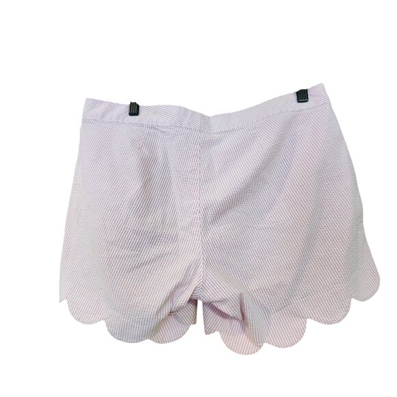 Lilly Pulitzer Womens Size 6 The Buttercup Scalloped Hem Pink & White Striped Sh - Picture 2 of 4